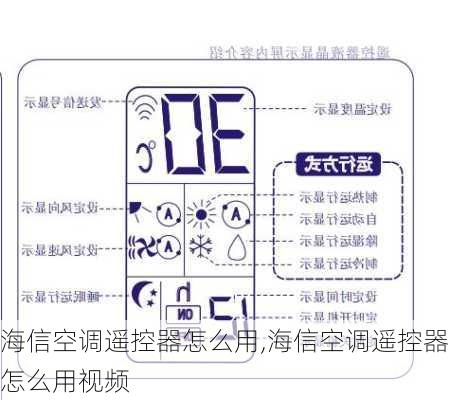 海信空调遥控器怎么用,海信空调遥控器怎么用视频